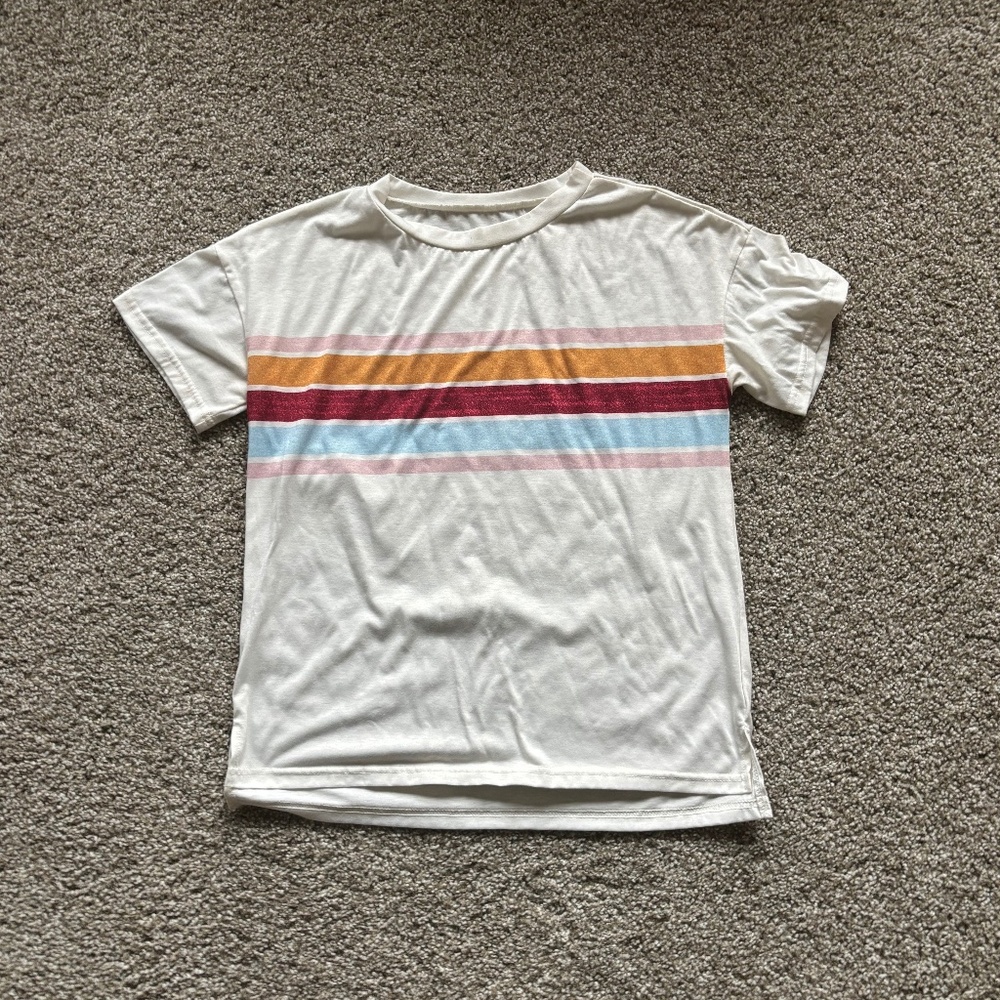 Retro Stripe Tee Size Small
